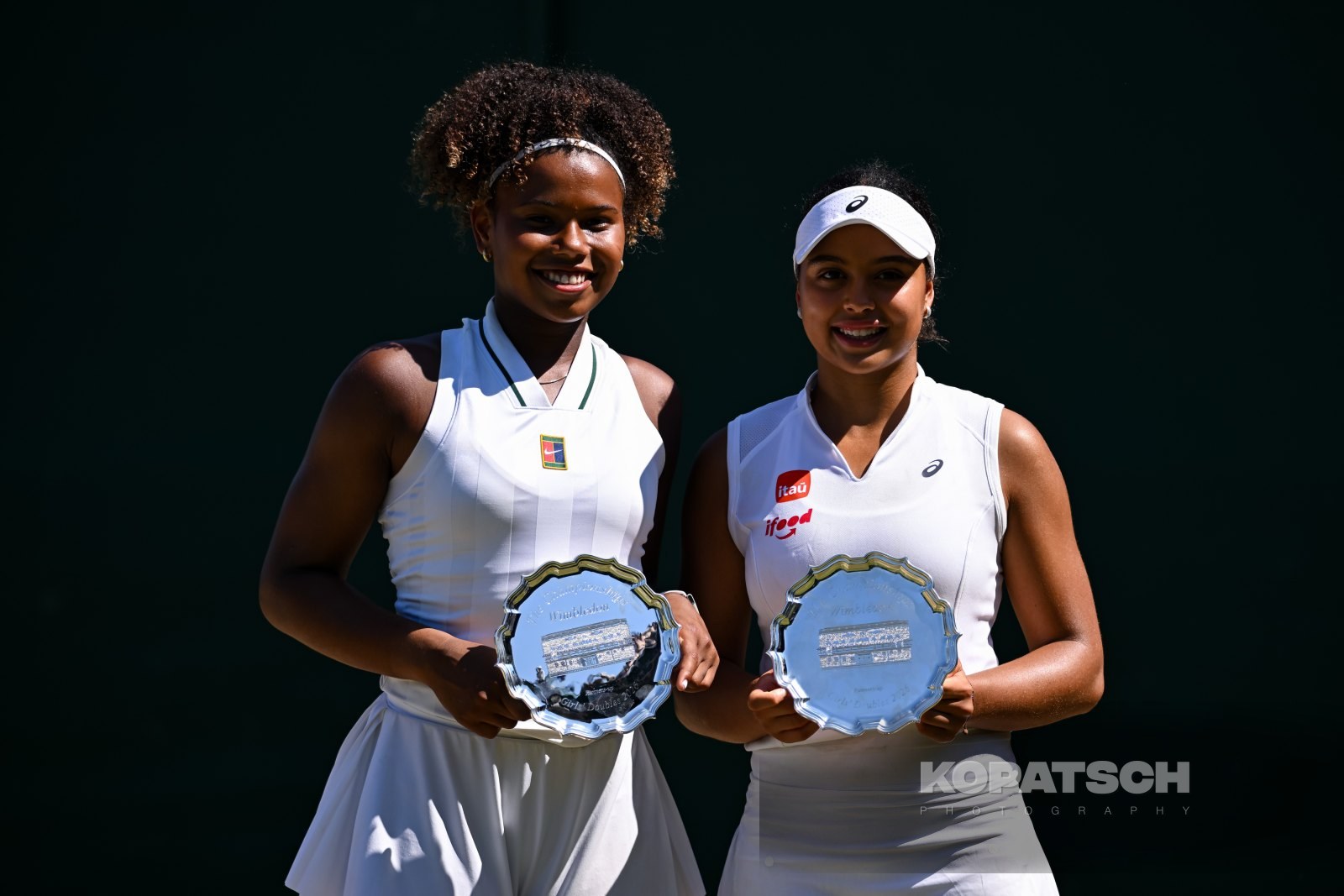 Victoria Luiza Barros of Brazil and Nauhany Vitoria Leme Da Silva of Brazil — 2026 Wimbledon