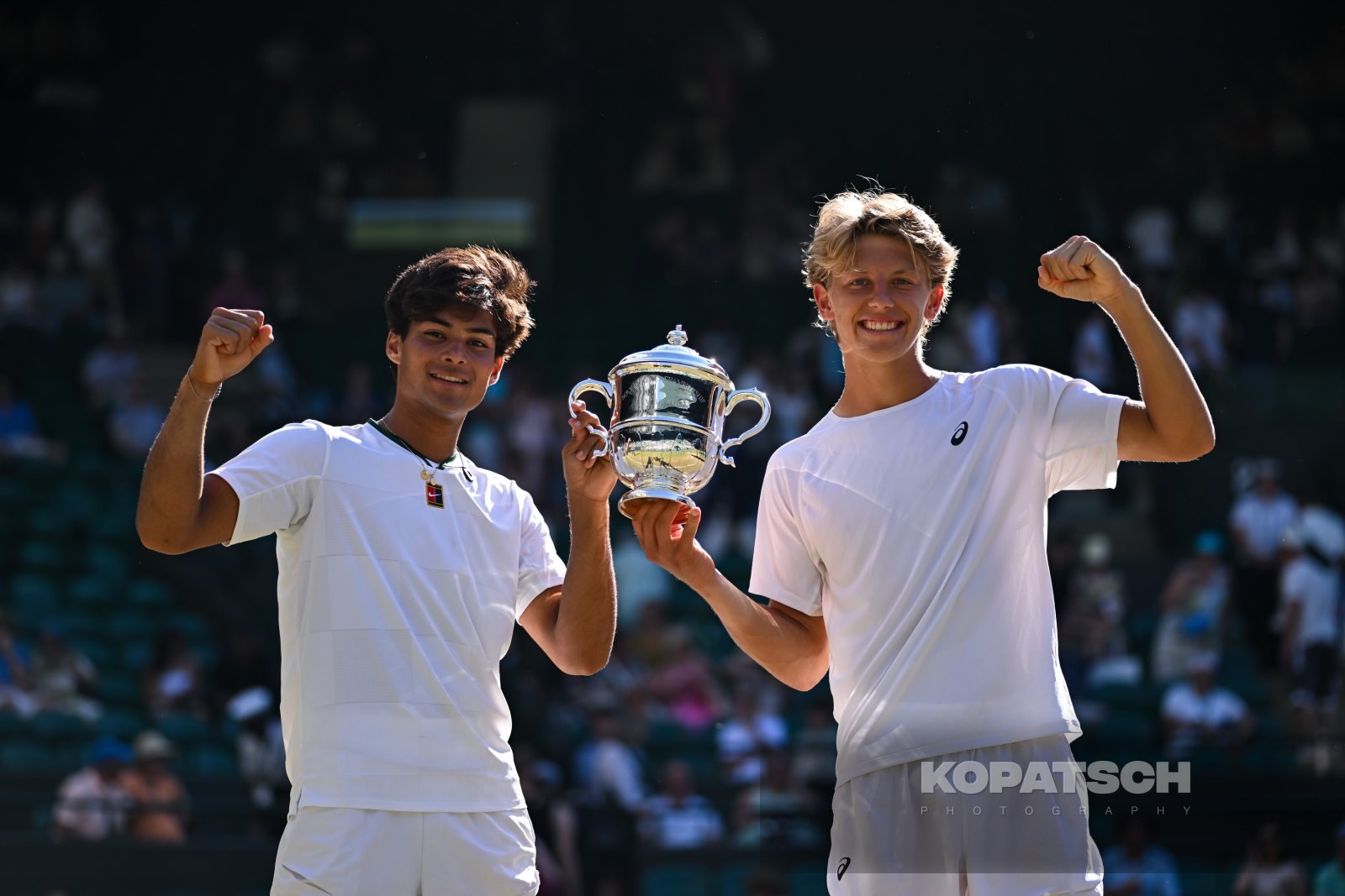 Luis Guto Miguel of Brazil and Ziga Sesko of Slovenia — 2026 Wimbledon
