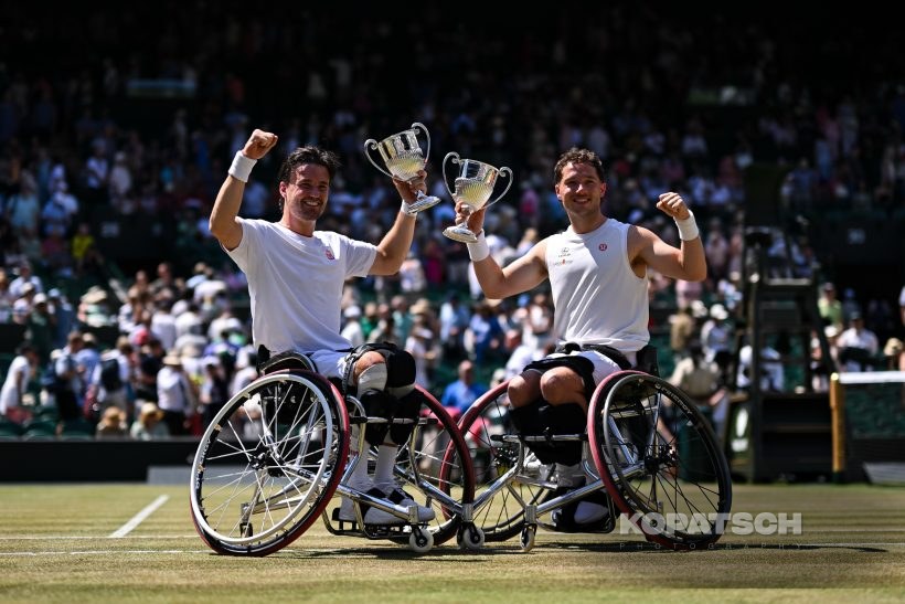 Gordon Reid of Great Britain and Alfie Hewett of Great Britain — 2026 Wimbledon