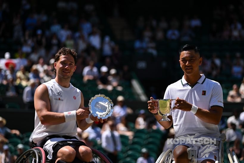 Tokito Oda of Japan and Alfie Hewett of Great Britain — 2026 Wimbledon