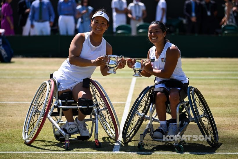 Yui Kamiji of Japan and Zhenzhen Zhu of China — 2026 Wimbledon
