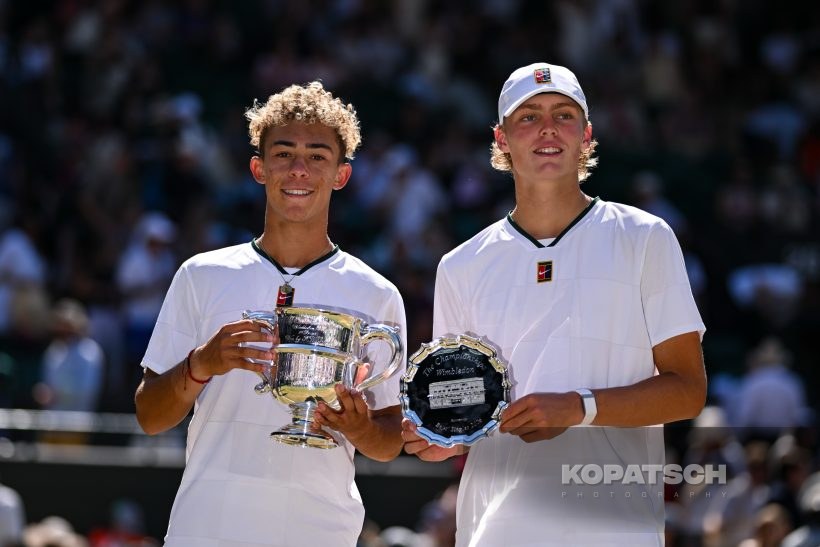 Jordan Lee of the United States and Cruz Hewitt of Australia — 2026 Wimbledon
